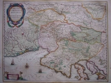 JANSSONIUS, JAN: MAP OF KARST, CARNIOLA, SLOVENIAN MARK AND ISTRIA